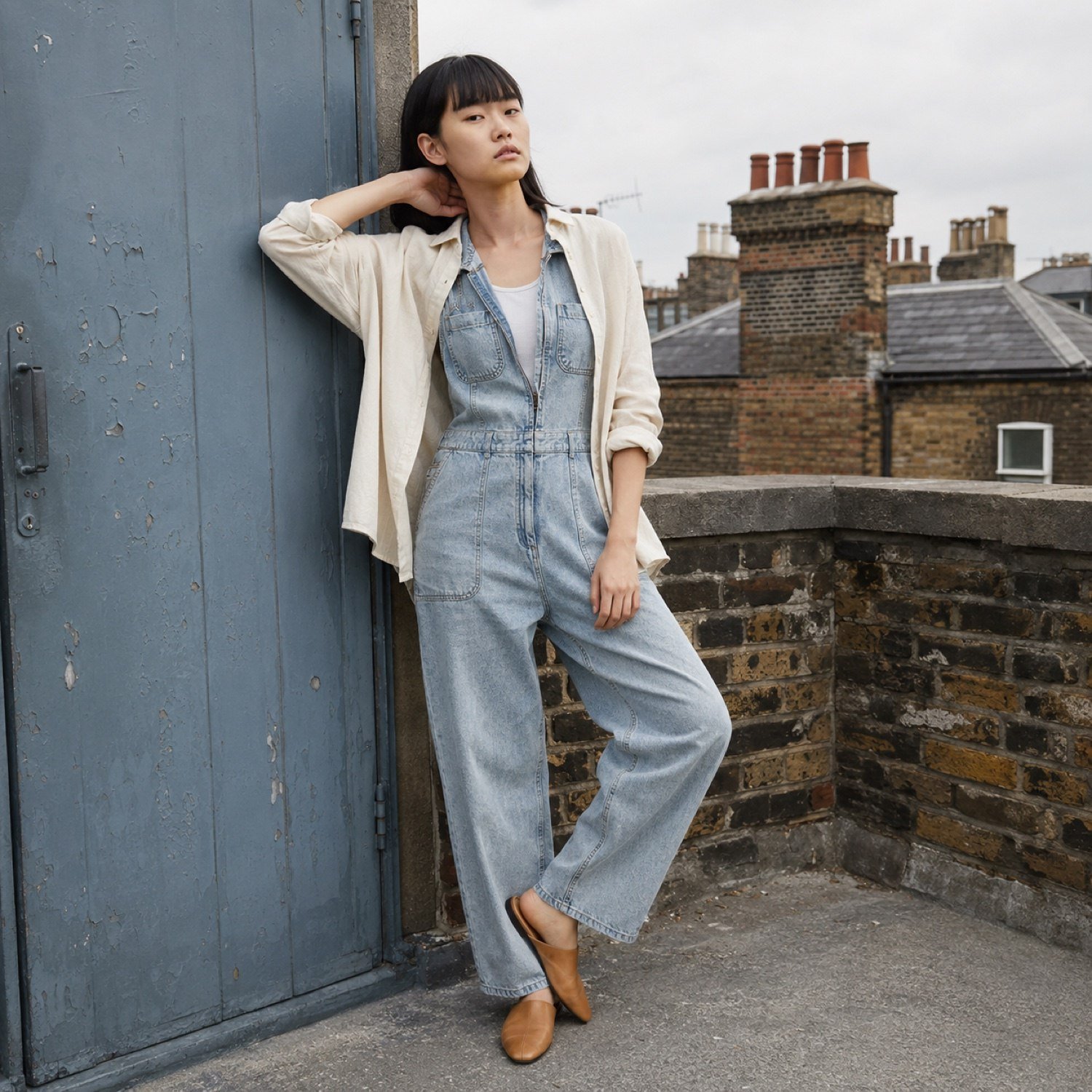 Marshall Denim Boilersuit — Dungarees by YOON SYM. worn by a model.