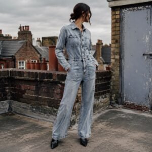 Marshall Denim Boilersuit — Dungarees by YOON SYM. worn by a model.