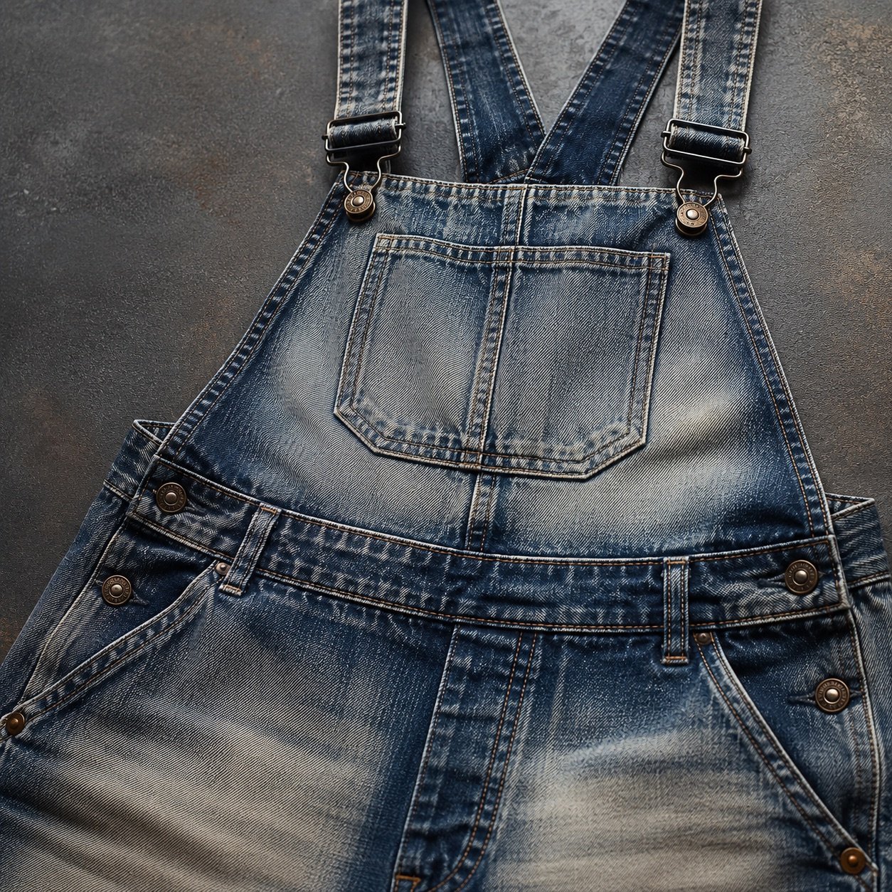 Soho Cropped Dungarees — Dungarees by YOON SYM. close detail of the fabric and finish.