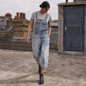 Soho Cropped Dungarees — Dungarees by YOON SYM. worn by a model.