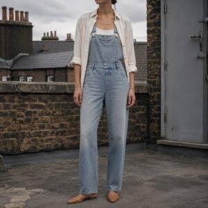 Noel Straight Leg Dungarees — Dungarees by YOON SYM. worn by a model.