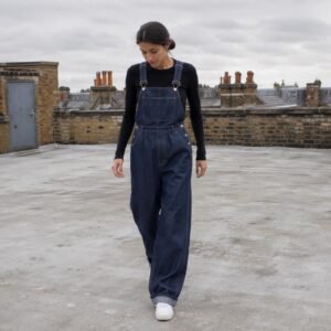 Beak Wide Leg Dungarees — YOON SYM knitwear, product photograph