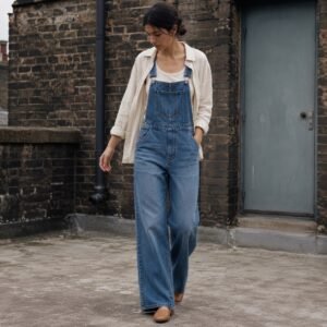 Kingly Wide Leg Dungarees — Dungarees by YOON SYM. worn by a model.