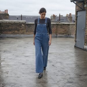 Kingly Wide Leg Dungarees — Dungarees by YOON SYM. worn by a model.