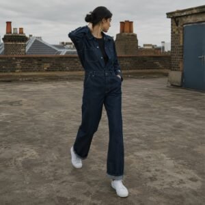 Lexington Denim Boilersuit — Dungarees by YOON SYM. worn by a model.