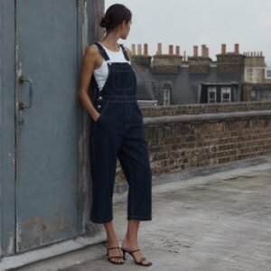 Warwick Cropped Dungarees — Dungarees by YOON SYM. worn by a model.