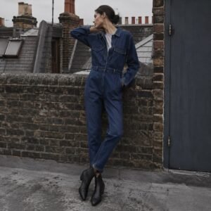 Foubert Denim Boilersuit — Dungarees by YOON SYM. worn by a model.