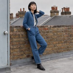 Foubert Denim Boilersuit — Dungarees by YOON SYM. worn by a model.