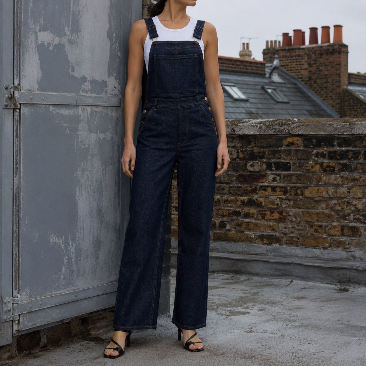 Poland Straight Leg Dungarees — YOON SYM knitwear, product photograph