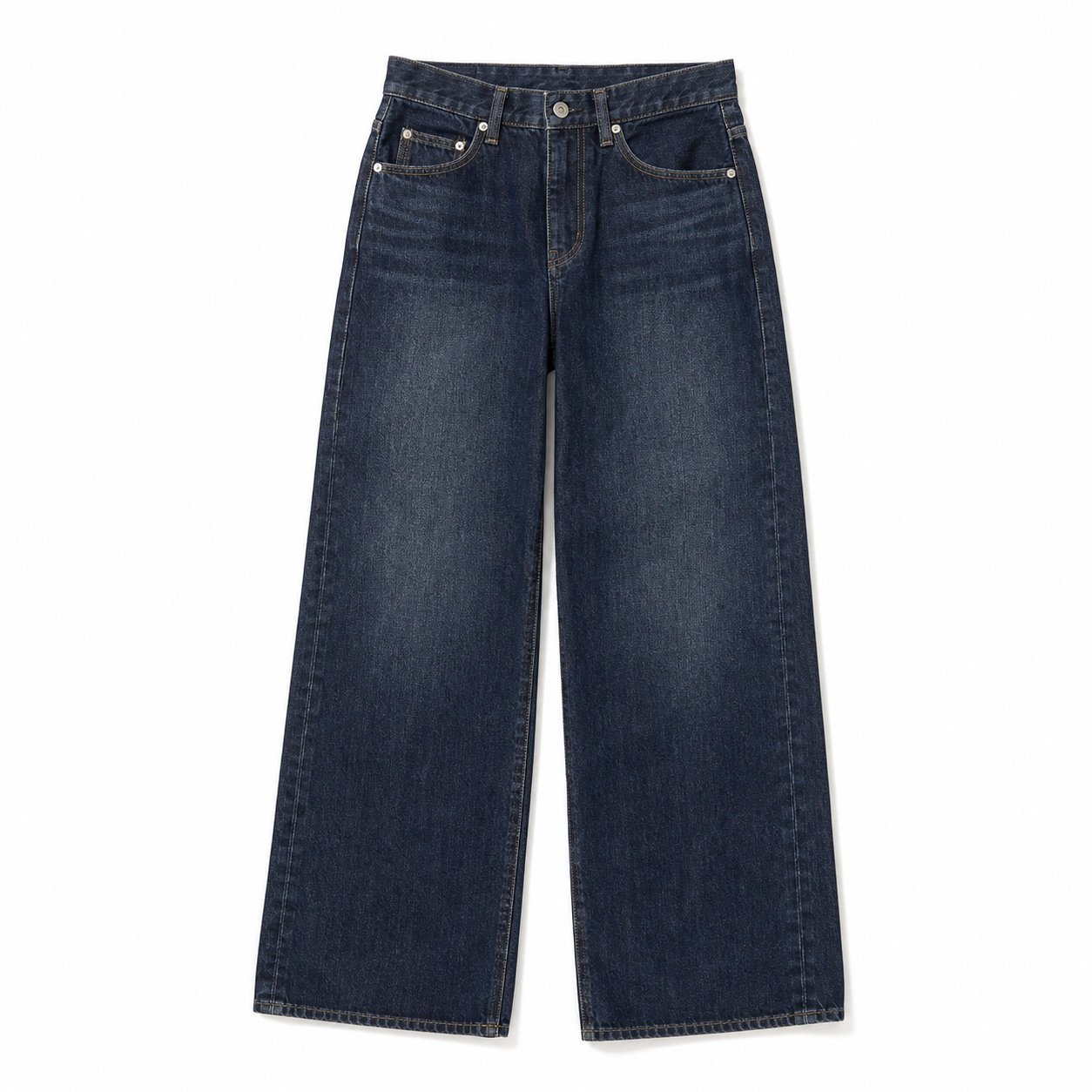 Golden Wide Leg Jean — Jeans by YOON SYM. product photograph on a white background.