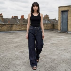 Lexington Wide Leg Jean — Jeans by YOON SYM. worn by a model.