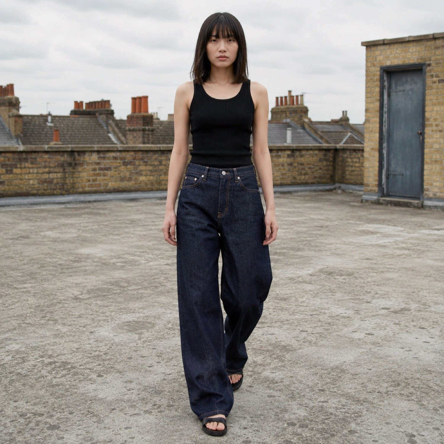 Lexington Wide Leg Jean — Jeans by YOON SYM. worn by a model.