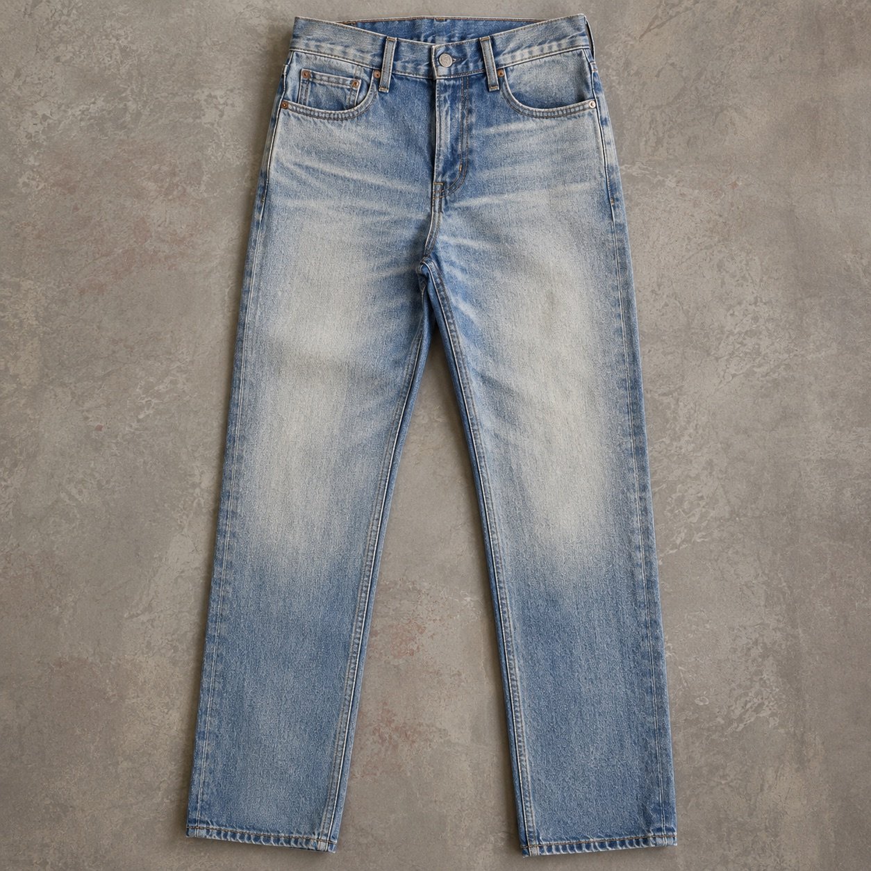 Foubert Straight Leg Jean — Jeans by YOON SYM. close detail of the fabric and finish.