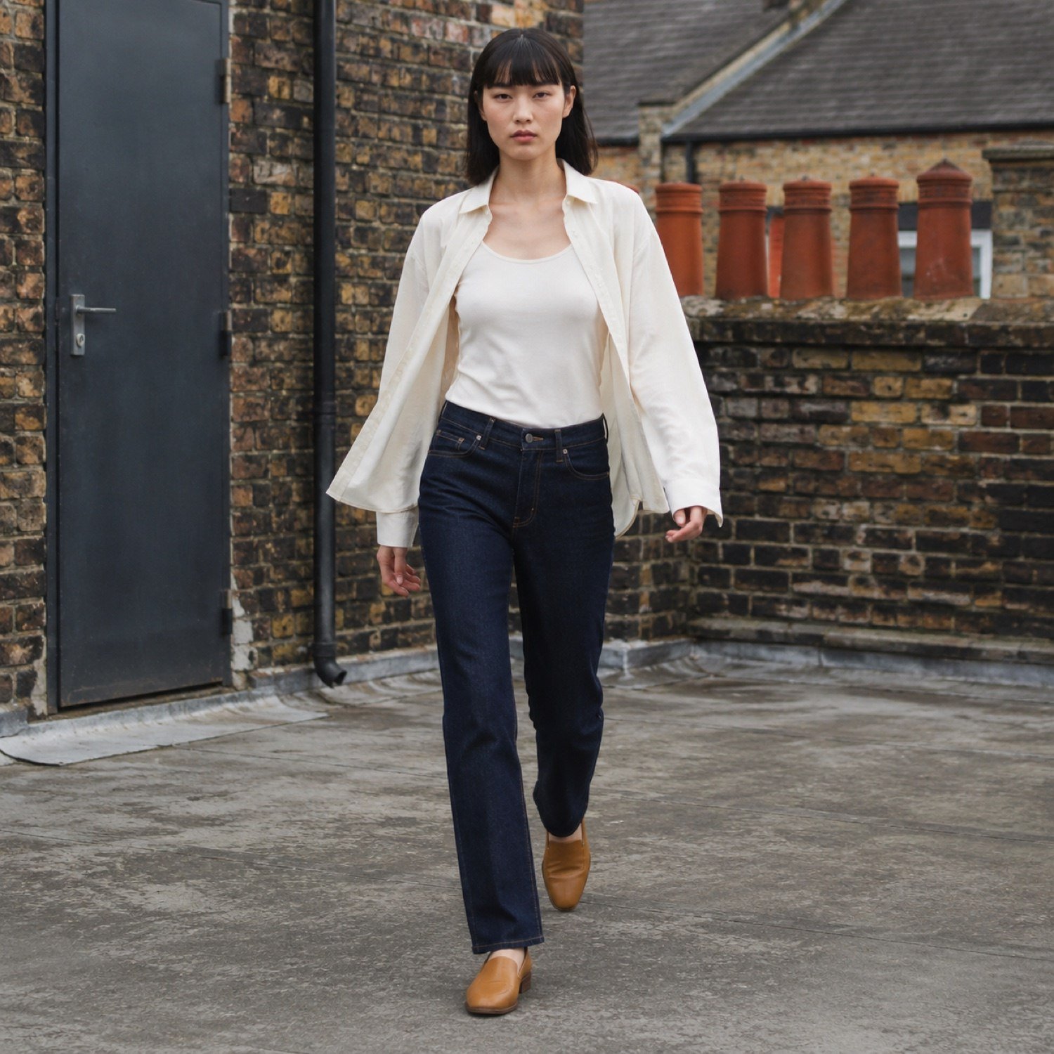 Ganton Straight Leg Jean — Jeans by YOON SYM. worn by a model.