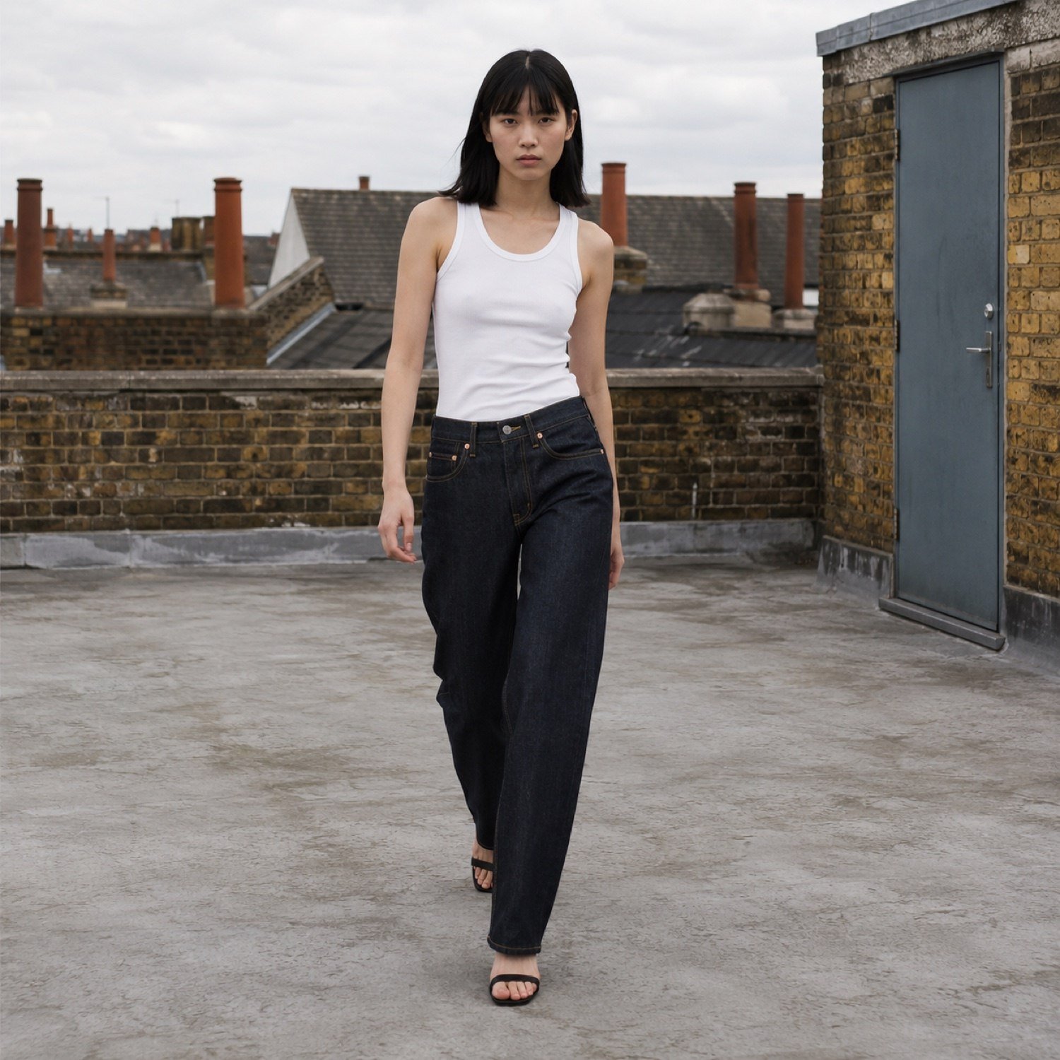 Kingly Straight Leg Jean — Jeans by YOON SYM. worn by a model.
