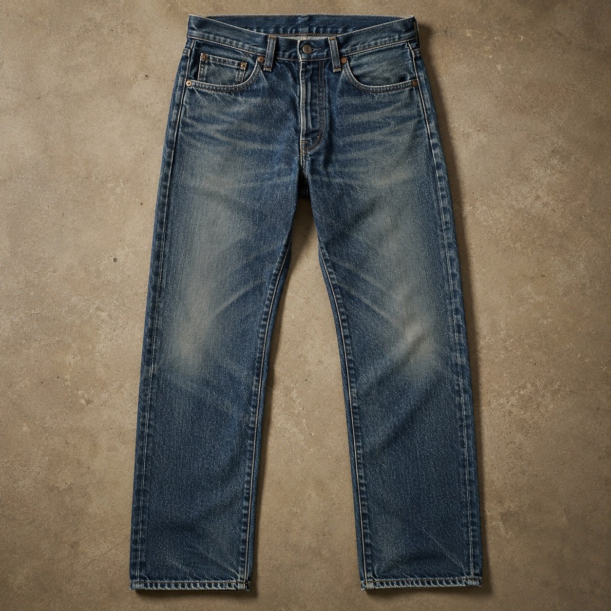 Broadwick Straight Leg Jean — Jeans by YOON SYM. close detail of the fabric and finish.