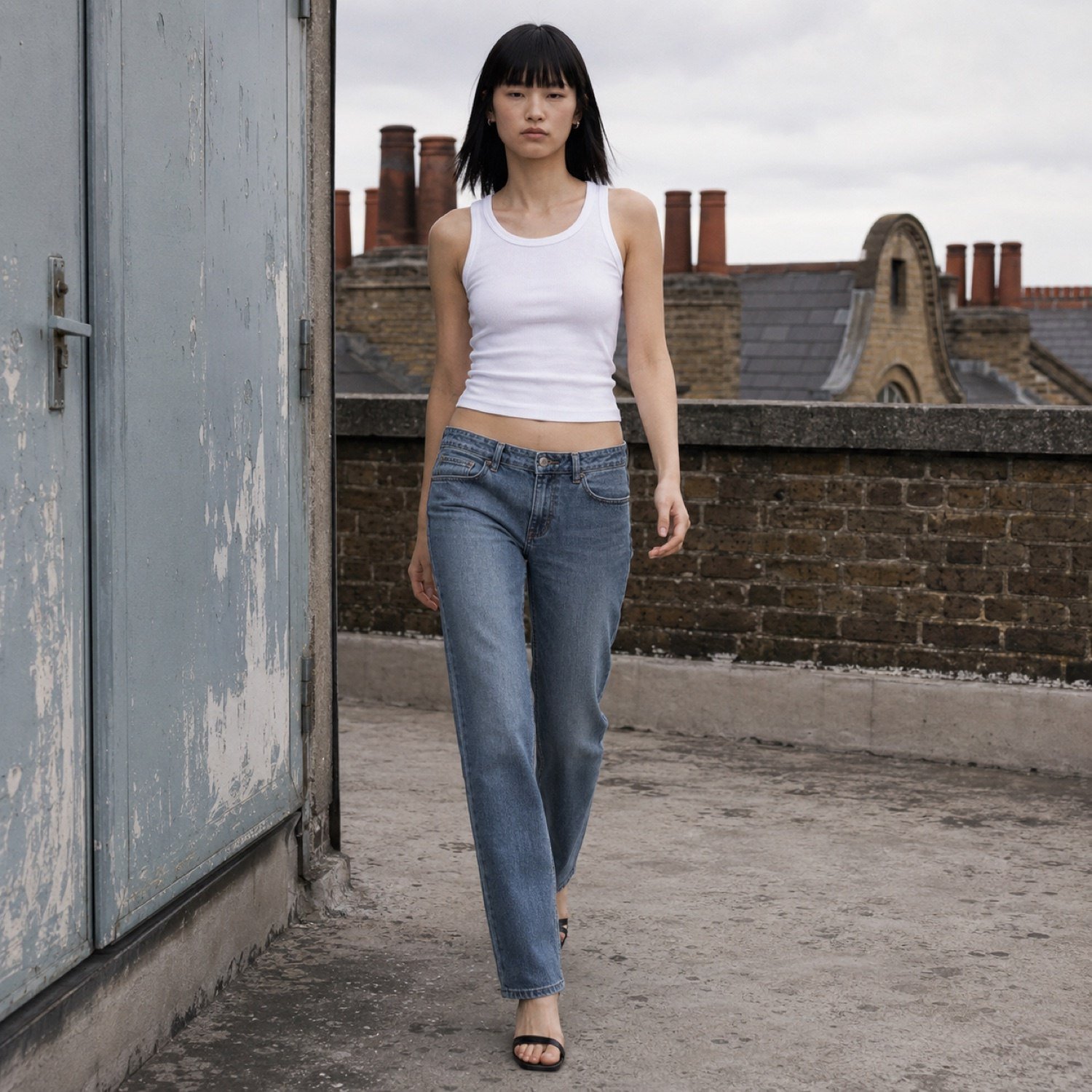 Broadwick Straight Leg Jean — Jeans by YOON SYM. worn by a model.