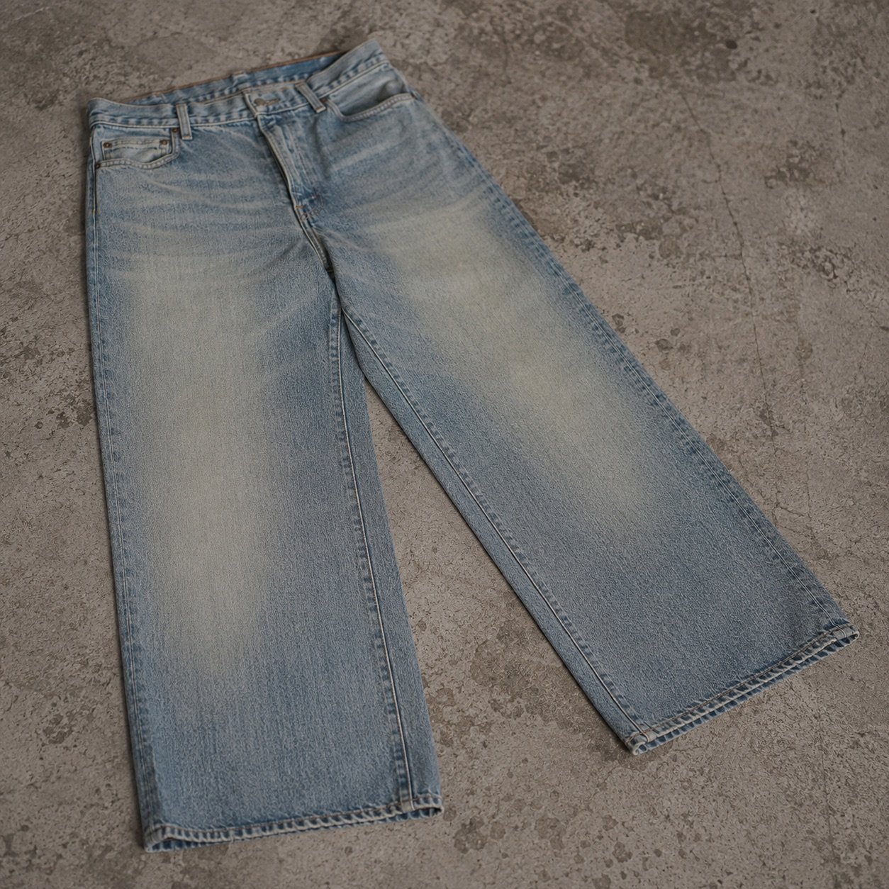 Noel Wide Leg Jean — Jeans by YOON SYM. close detail of the fabric and finish.