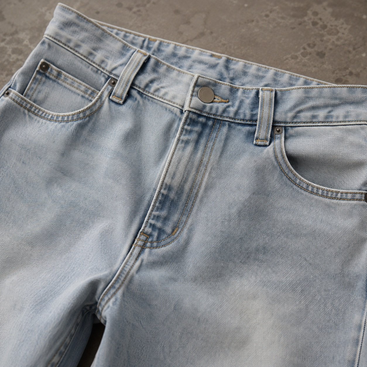 Foubert Cropped Straight Jean — Jeans by YOON SYM. close detail of the fabric and finish.