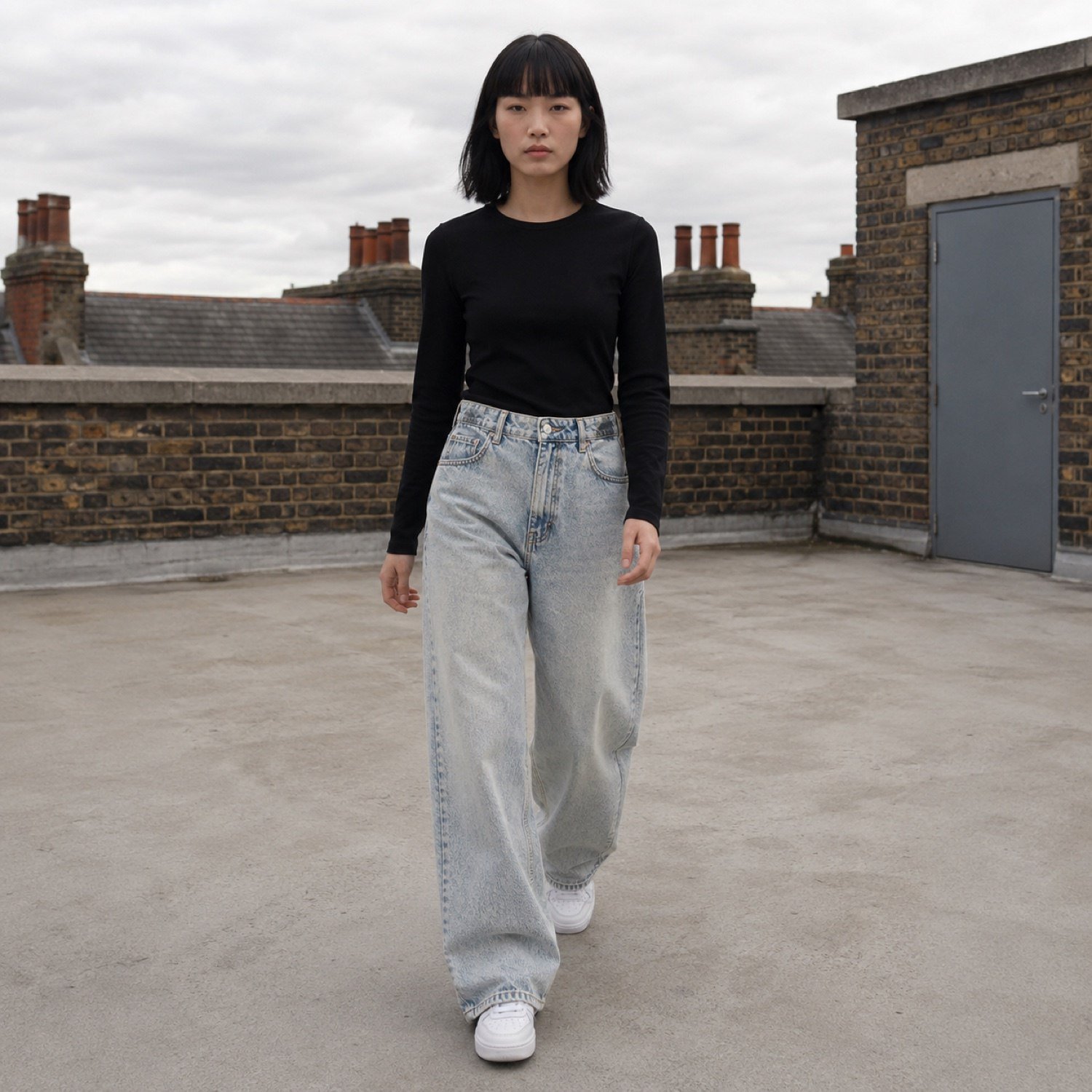 Argyll Wide Leg Jean — Jeans by YOON SYM. worn by a model.