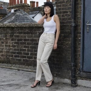 Marshall Straight Leg Jean — Jeans by YOON SYM. worn by a model.