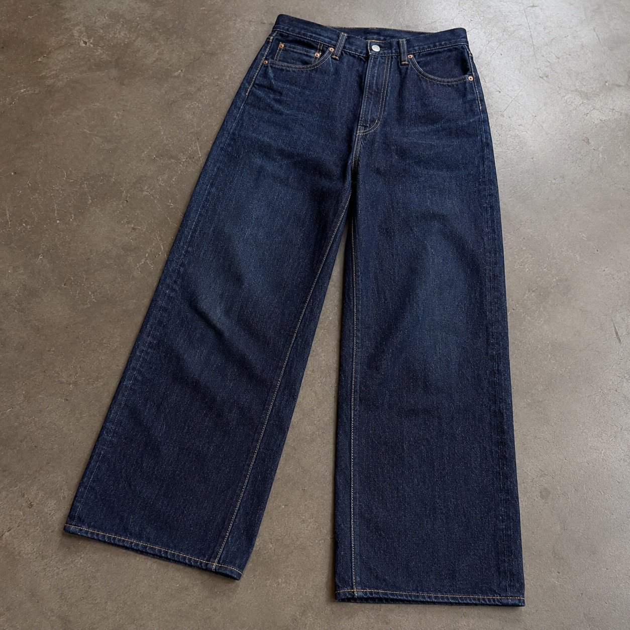 Broadwick Wide Leg Jean — Jeans by YOON SYM. close detail of the fabric and finish.