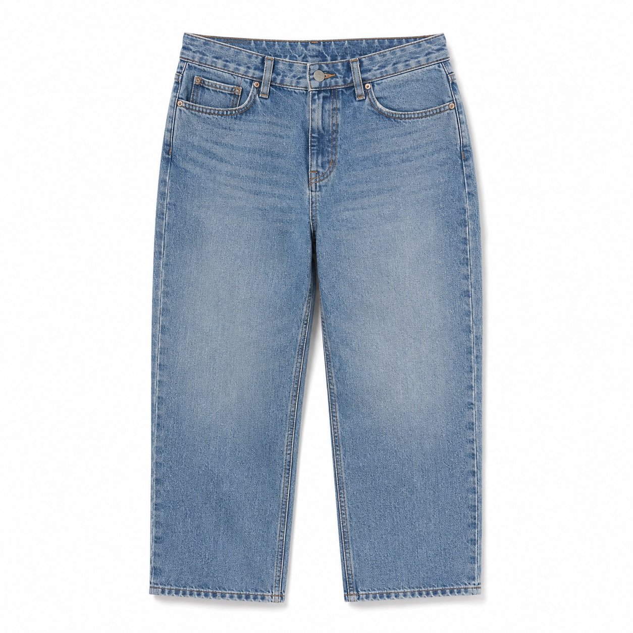 Golden Cropped Straight Jean — Jeans by YOON SYM. product photograph on a white background.