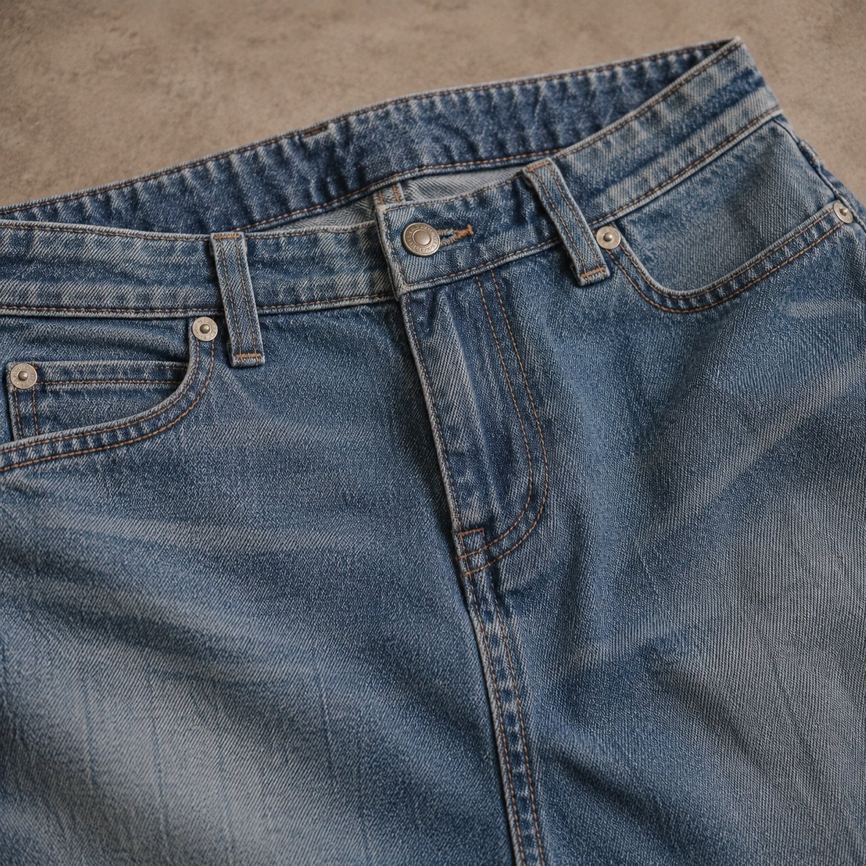 Berwick A-Line Denim Skirt — Skirts & Dresses by YOON SYM. close detail of the fabric and finish.