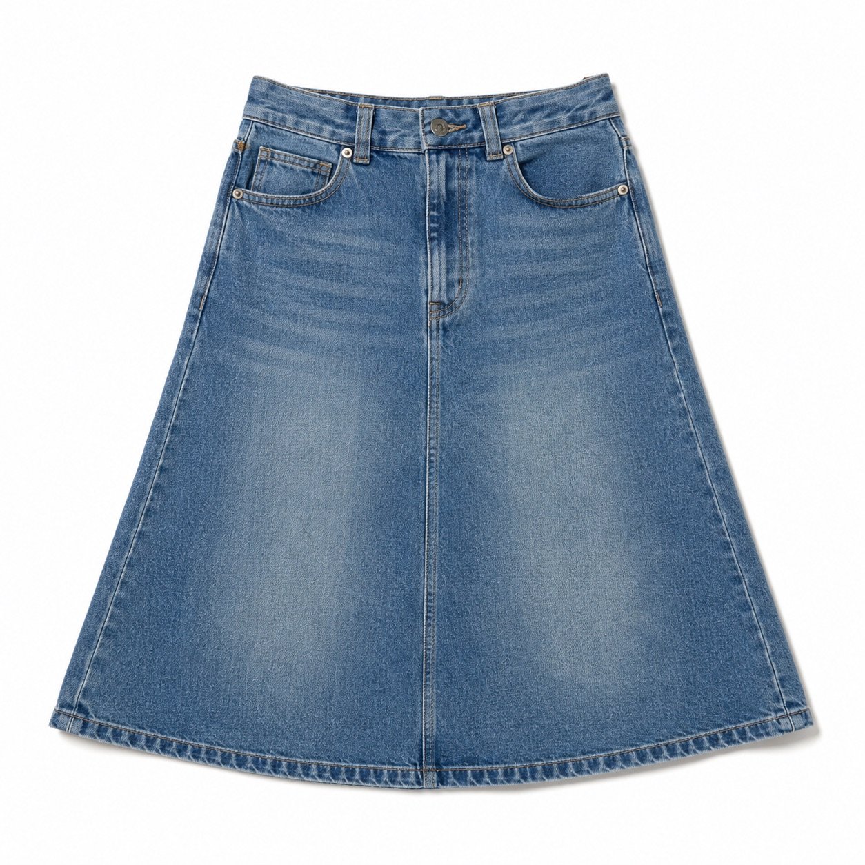 Lexington A-Line Denim Skirt — Skirts & Dresses by YOON SYM. product photograph on a white background.