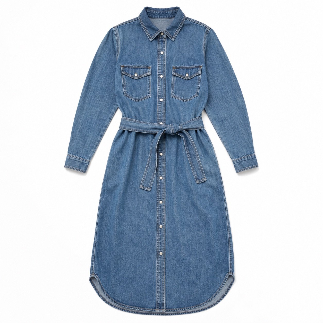Bridle Denim Shirt Dress — Skirts & Dresses by YOON SYM. product photograph on a white background.