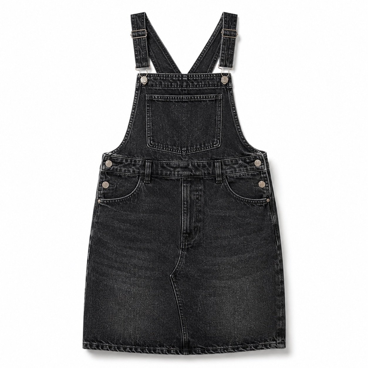 Carnaby Denim Pinafore Dress — Skirts & Dresses by YOON SYM. product photograph on a white background.