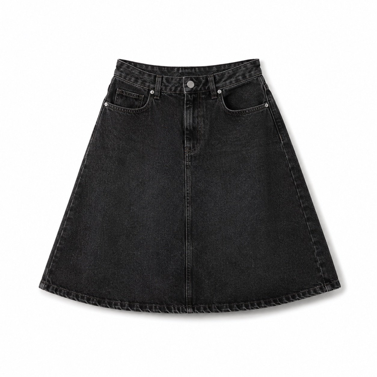 Foubert A-Line Denim Skirt — Skirts & Dresses by YOON SYM. product photograph on a white background.