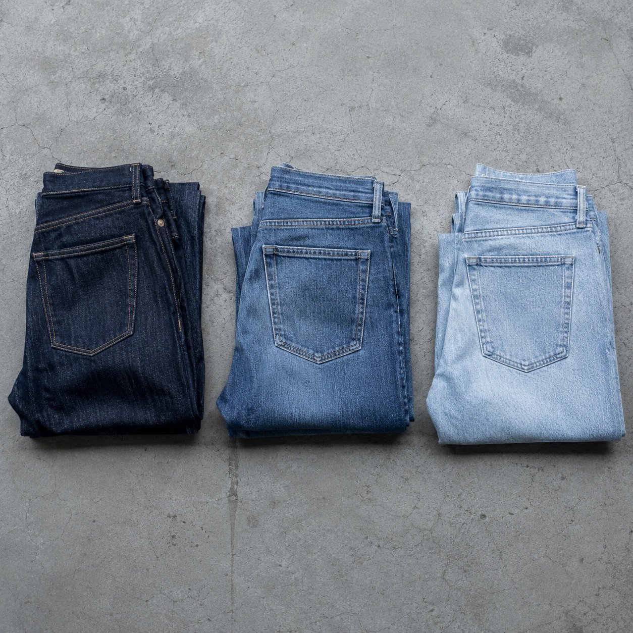 Folded jeans from the YOON SYM range