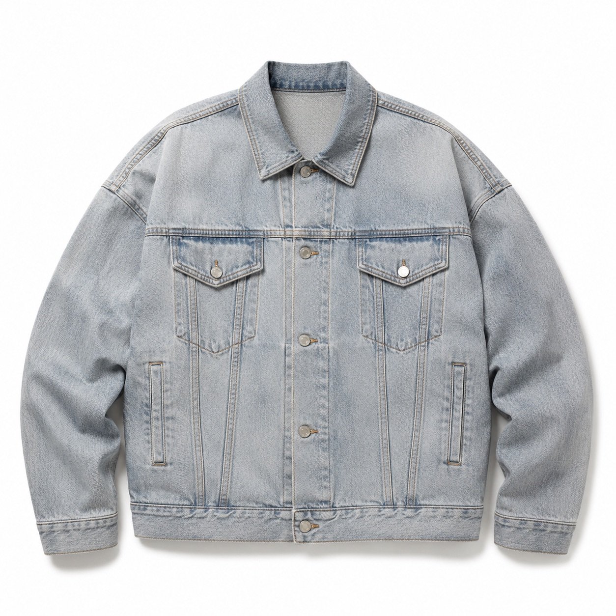 Kingly Oversized Trucker Jacket — Denim Jackets by YOON SYM. product photograph on a white background.