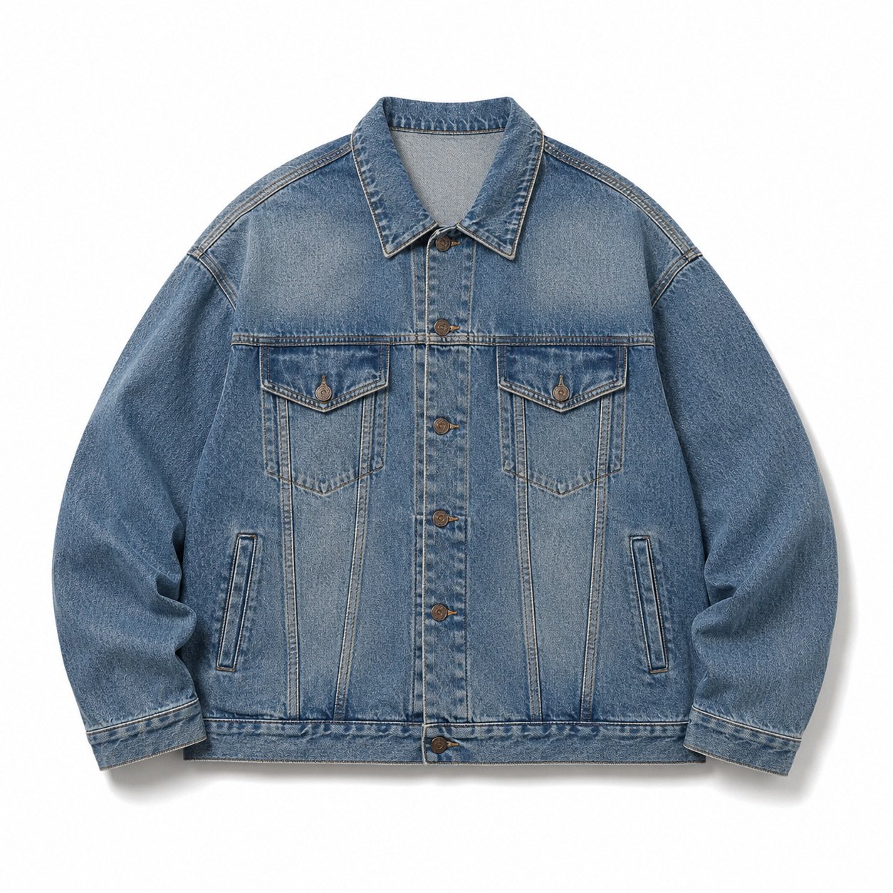 Soho Oversized Trucker Jacket — Denim Jackets by YOON SYM. product photograph on a white background.