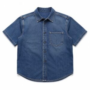 Berwick Short Sleeve Denim Shirt — Denim Shirts by YOON SYM. product photograph on a white background.