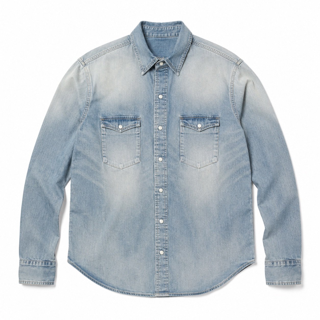 Denman Chambray Shirt — Denim Shirts by YOON SYM. product photograph on a white background.