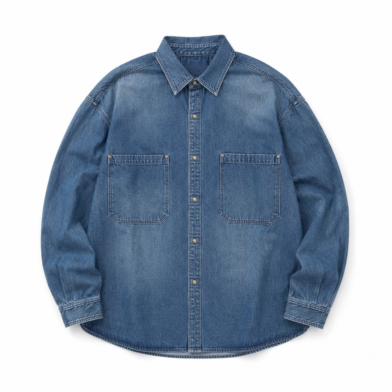 Soho Oversized Denim Shirt — Denim Shirts by YOON SYM. product photograph on a white background.